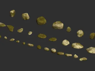 Assorted Rocks - Moss 2 Low-poly 3D model
