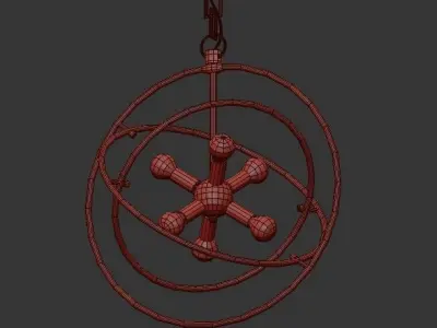 Modern Geometric Globe Chandelier 3D model