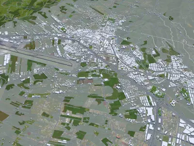 La Laguna Spain 15km Low-poly 3D model