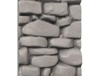 Grungy Rock Retaining Wall 3D print model purchase
