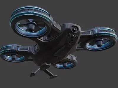 Scifi Hexacopter Drone 3D model
