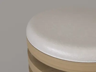 Table and chairs Low-poly 3D model