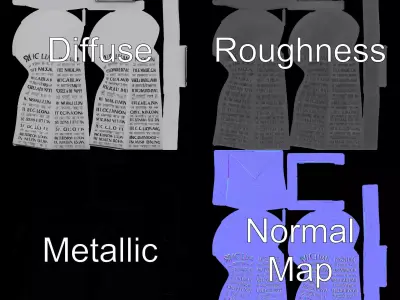 Marble Obelisk Engraved model pack Low-poly 3D model