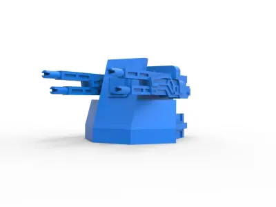 Turret gun Scale 1 to 25 3D print model