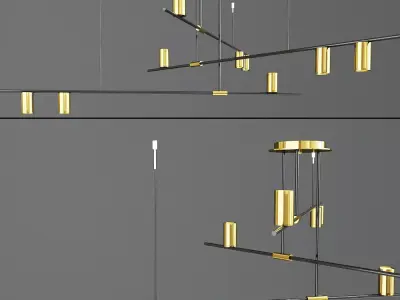 Gold Ceiling Lights Pendant Hanging Lamp 3D model