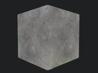 Stylized Cracked Concrete Material 02 - Substance 3D Designer Texture