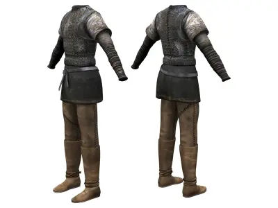 Ragnar Full Viking Outfit Low-poly 3D model