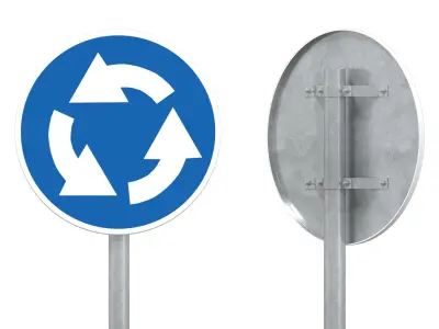 Mandatory signs 3D model