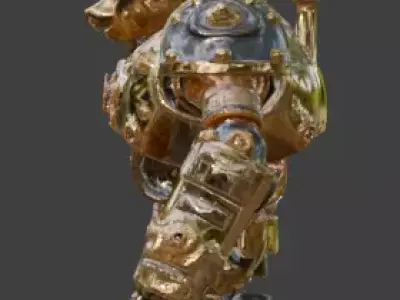 Steampunk Mechanical Bear Automaton 3D Model Low-poly 3D model