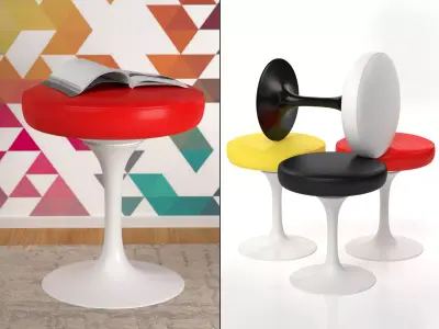 Saarinen Tulip Stool 3D model