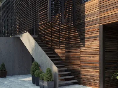 Red Rock House By Anmahian Winton Architects 3D model