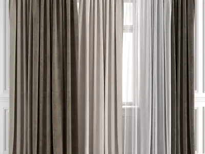 Curtain Set 505C 3D model