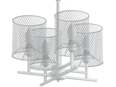 Connor R chandelier with four metal baskets 3D model