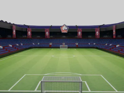 Lille Football Stadium Low-poly 3D model