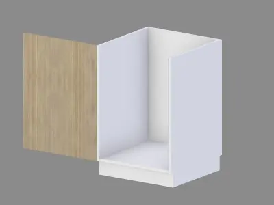 Kitchen Base Cabinet 60 cm Low-poly 3D model