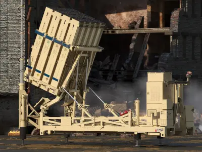  Armed Iron Dome Mobile Air Defense System 