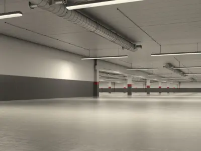Underground Parking Garage 1 3D model