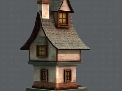 House Cartoon V06 Low-poly 3D model