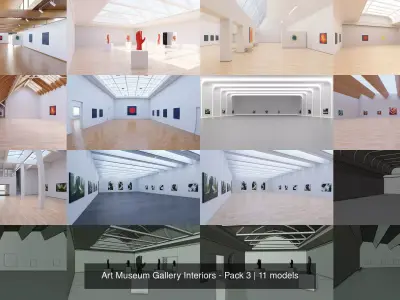 Art Museum Gallery Interiors - Pack 3