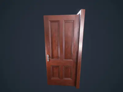 Door Wood M3 HDRP Low-poly 3D model