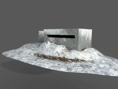 bunker  Low-poly 3D model