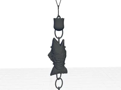 Blue Verde Copper Carlisle Rain Chain 3D model