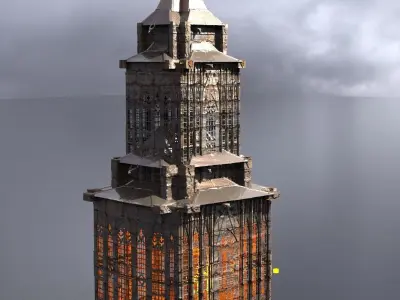Mining colony Palace Tower 2 3D model