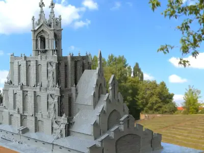 Gothic sinister large dungeon 3D 3D model