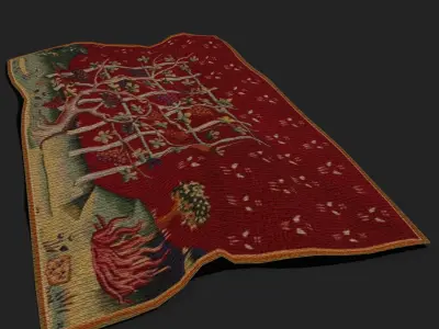 Forsaken Vineyard Tapestry  Low-poly 3D model