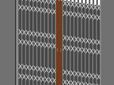 Sliding door X Frame Steel 3D model