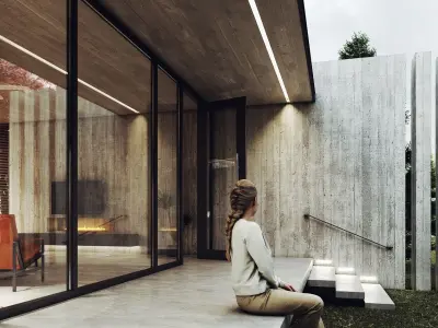 Minimal Forest House scene 3D model