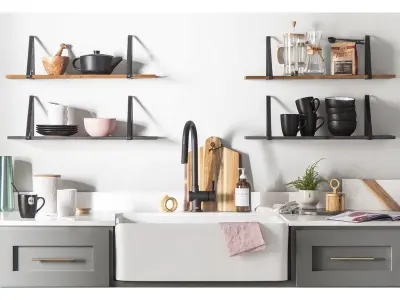 Gramercy Pull Down Single Handle Kitchen Faucet Low-poly 3D model