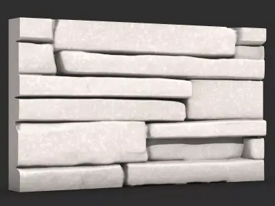 Large Irregular Stone Wall Prop 3D print model purchase