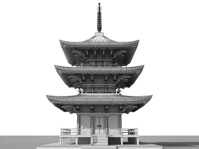 Modern temple 3D model