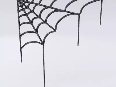 Spider web low poly toon 3d model   Low-poly 3D model