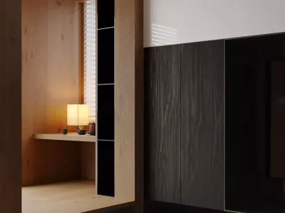 Minimalist interior space 3D model