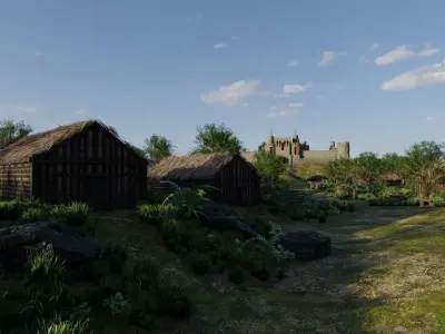 Path to Castle Scene v2 3D model