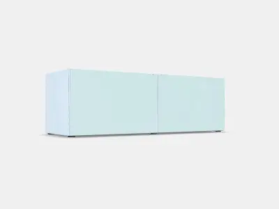 BESTA Shelf with doors Low-poly 3D model