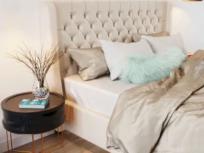 Bed - Rooma soft bedside - cosmorelax 3D model