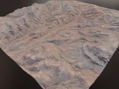 Arid Landscape 1 - Scan 3D model