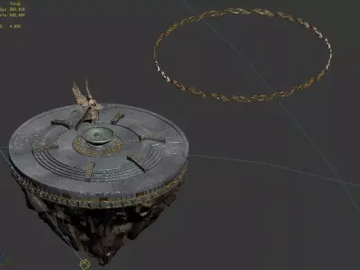 Moon City - Round Platform 03 3D model