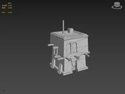 Cartoon Desert House Low-poly 3D model