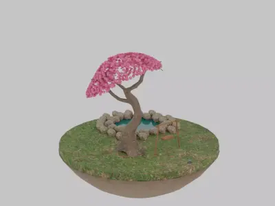 Tranquil Miniature Garden  3D model