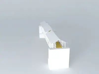 Bamboo bridge Free 3D model