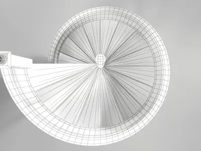 Reclaimed Wooden Panel Spiral Staircase Low-poly 3D model