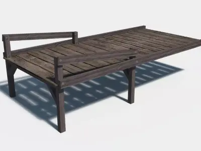 Wooden quayside  3D model