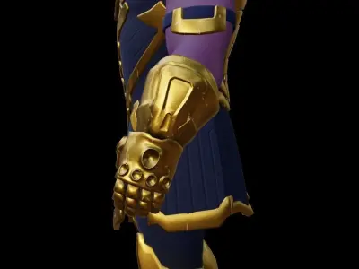 Thanos in gold costume Low-poly 3D model