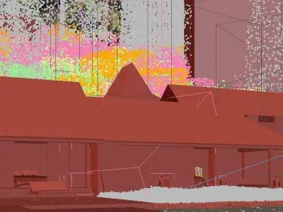 Exterior Scene of Balinese Villa 3D model