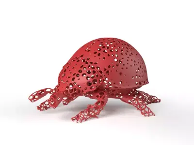 Ladybird Voronoi Low-poly 3D model