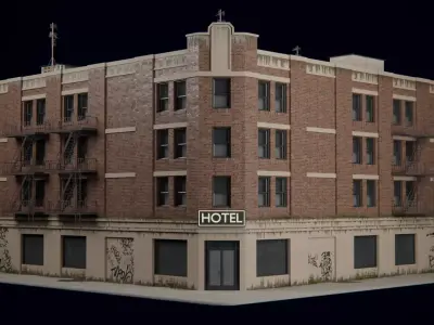 New York Building kit v2 Low-poly 3D model